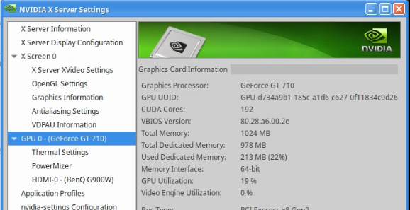 GPU Utilization (使用率)は 19%