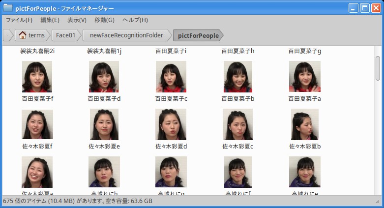 pictForPeople フォルダ